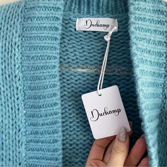 Anthropologie Duchamp Embroidered Chucky 3D Daisy Floral Knit Cardigan Sweater - Picture 9 of 11